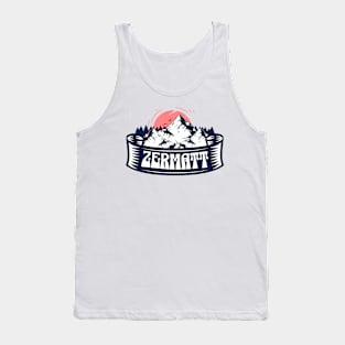 Zermatt Swiss Mountain Sunset Tank Top